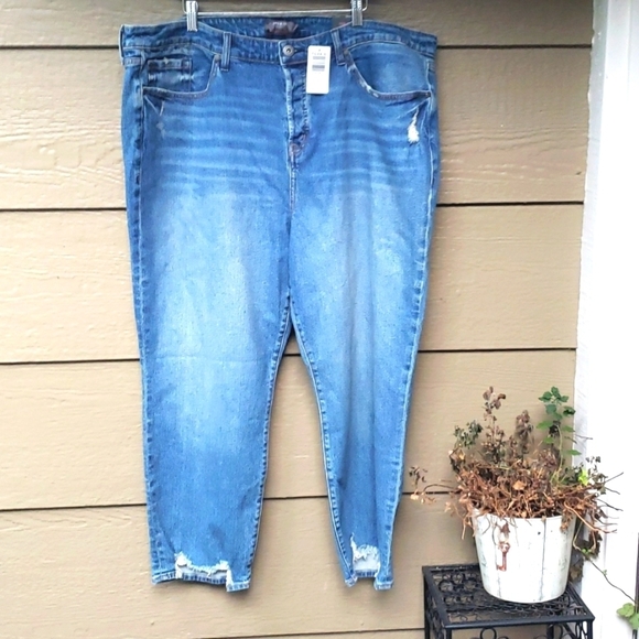 TORRID Mom Straight Vintage Stretch High-Rise Button Fly Jeans 22 new nwt - Picture 6 of 16